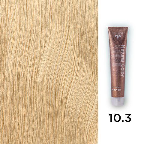 Фото Стійкий професійний перманентний фарбник Solfine Natural Color 10.3 - платиново-золотистий блонд, 100 мл 08 147 103,