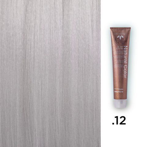 Фото Стійкий професійний перманентний фарбник Solfine Natural Color .12 - тонуючий сріблястий, 100 мл 08 147 59,