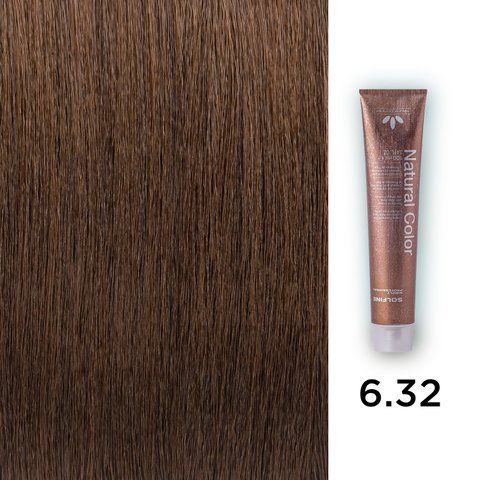 Фото Стійкий професійний перманентний фарбник Solfine Natural Color 6.32 - темно-пісочний блонд, 100 мл 00053,