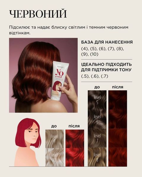 Фото Професійний кондиціонер Kemon Yo Cond Rosso Червоний  00 087 16,
