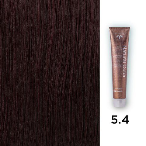 Фото Стійкий професійний перманентний фарбник Solfine Natural Color 5.4 мідний світло-каштановий, 100 мл 00029,